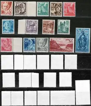 Alliierte Besetzungen Rheinland-Pfalz 16-29 ** Freimarken postfrisch