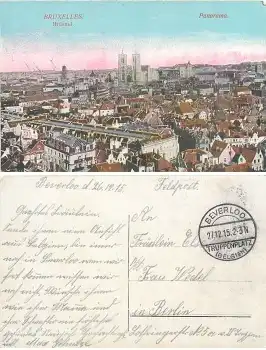 Beverloo Belgien Truppenplatz Stempel  o 27.12.1915 auf AK Brüssel