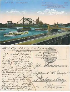 Wahn Rheinland Schiessplatz Stempel o 7.8.1916 auf AK Köln