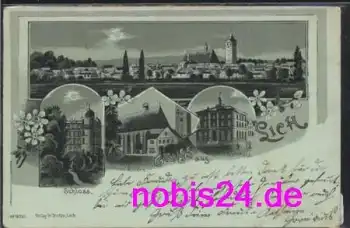 35423 Lich Hessen Litho Mondscheinkarte o 25.8.1903