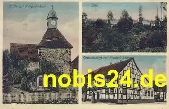 37176 Wohlbrechtshausen Gasthof Kirche Nörten-Hardenberg o 5.9.1928