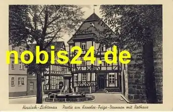 37235  Hessisch Lichtenau Rathaus Brunnen *ca.1930