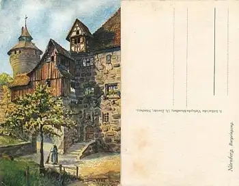 Nürnberg Brugeingang Künstlerkarte *ca.1906