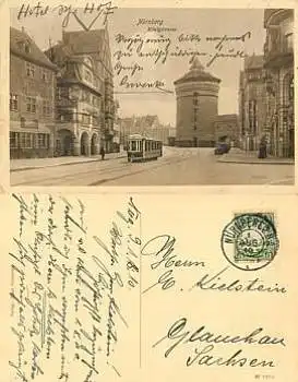 Nürnberg Königstrasse Strassenbahn o 1.8.1910