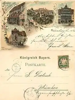 Nürnberg Litho o 13.7.1898