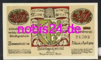 87509 Immenstadt Notgeld 50 Pfennige um 1920