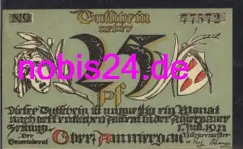 82487 Oberammergau Notgeld 25 Pfennige um 1921
