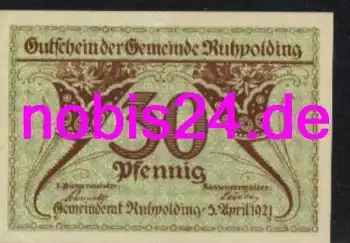 83324 Ruhpolding Notgeld 30 Pfennige um 1920