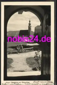83454 Anger Dorfplatz mit Untersberg o 13.8.1954