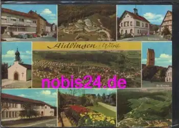 71134 Aidlingen Kirche Bank Schule o 29.10.1984