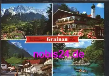 82491 Grainau Pfarrkirche Hotel Badersee *ca.1970