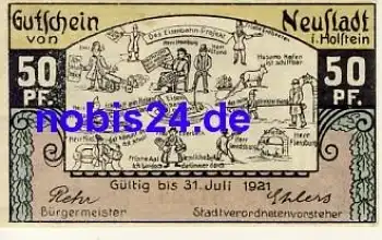 23730 Neustadt Holstein Notgeld 50 Pfennige um 1920