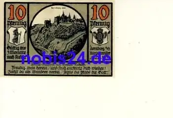 07778 Dornburg Notgeld 10 Pfennige 1921