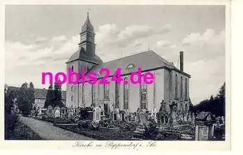 09661 Pappendorf Kirche Friedhof *ca.1930