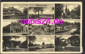 41747 Viersen Bahnhof Kirche Denkmal *ca.1935