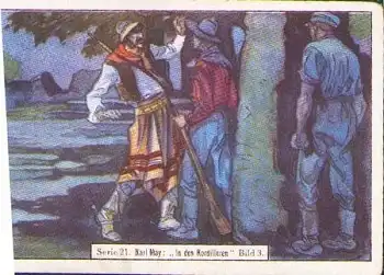Karl May Serienbilder RS. Werbeaufdruck Champignon-Käse, Serie 21 Bild 3