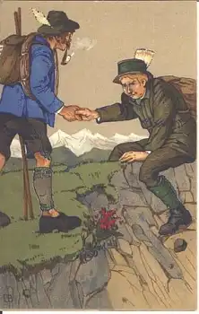 Wanderer Künstlerkarte DB * ca. 1910