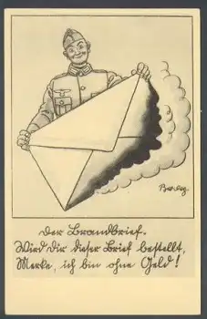 Humorkarte "der Landbrief..." * ca. 1940