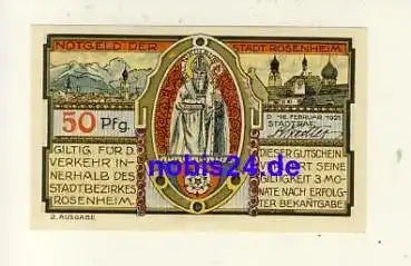 83024 Rosenheim Notgeld 50 Pfennige 1921