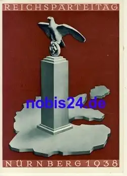 Reichsparteitag Nürnberg Propagandakarte Denkmal o 1938