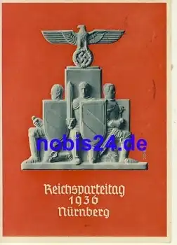 Reichsparteitag Nürnberg Propagandakarte Denkmal o 1936