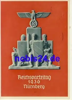 Reichsparteitag Nürnberg Propagandakarte o 10.9.1936