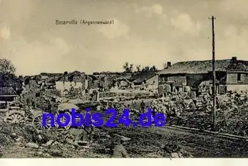 Binarville zerstört o 1915