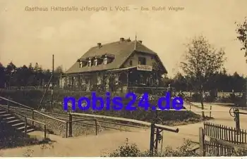 08485 Jrfersgrün Gasthaus Bahnhof o 1917