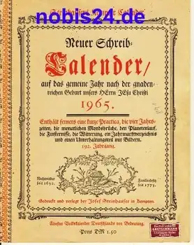 Steinhausens Neuer Schreib Kalender 1965