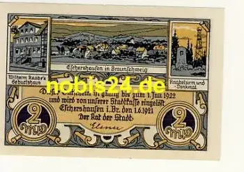 37632 Eschershausen Notgeld 2 Mark 1922