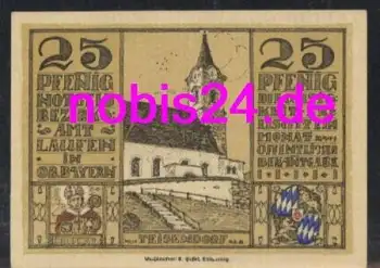 83329 Laufen Notgeld 25 Pfennige um 1921