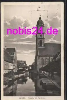 86854 Amberg Vilspartie Pfarrkirche o 10.10.1915