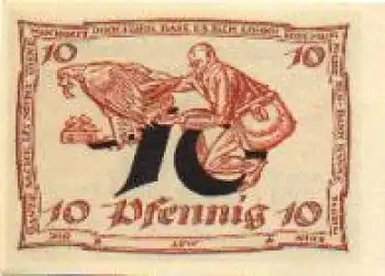 99310 Arnstadt Städtenotgeld Wert 10 Pfennige Adler 1921