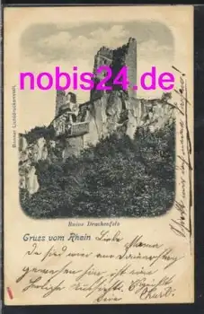 Bonn Rhein Ruine Drachenfels o 5.6.1901