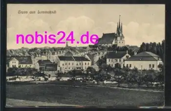 01623 Lommatzsch mit Kirche o ca. 1920