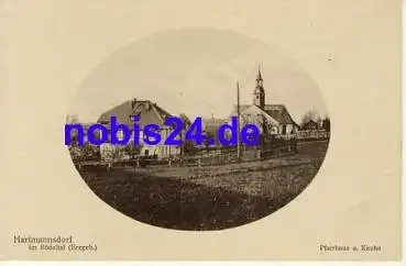 08107 Hartmannsdorf Pfarrhaus Kirche *ca.1920