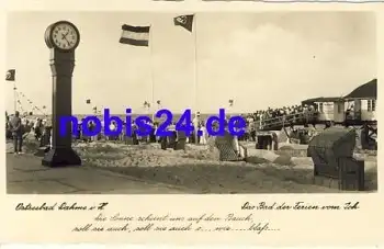 23747 Dahme Ostseebad Strand Uhr  *ca.1935