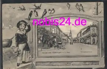 66333 Völklingen Wilhelmstrasse Schwalben o 27.10.1910