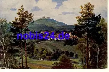 07646 Magersdorf Leuchtenburg Künstlerkarte *ca.1920