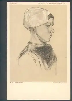Liebermann Max Künstlerkarte Mädchen K 39 * ca. 1910