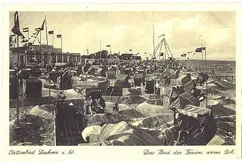 23747 Ostseebad Dahme Strandkörbe, o 22.7.1926