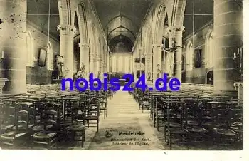 Meulebeke Binnenzicht der Kerk o 1915