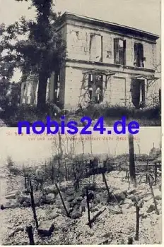 Bois La Bille Schloss zerstört Frankreich *ca.1915