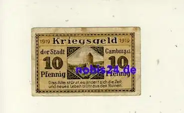 07774 Camburg Notgeld 10 Pfennige 1919