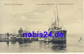 Schnelldampfer in Cuxhaven o 1914