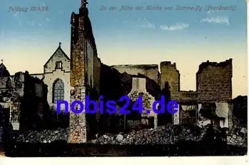 Somme Py zerstörte Kirche *ca.1916