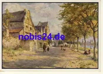 56399 Leutersdorf Rhein Künstlerkarte *ca.1930