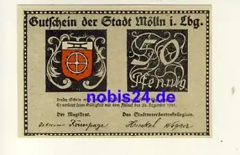 23870 Mölln Notgeld 50 Pfennige 1921