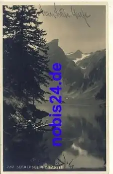 Seealpsee mit Säntis o 1925