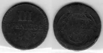 Sachsen 3 Pfennig 1803